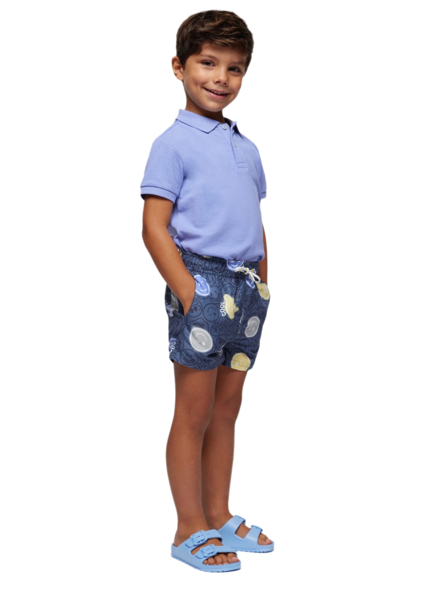 Mayoral Mini Basic Lilac Short Sleeve Polo
