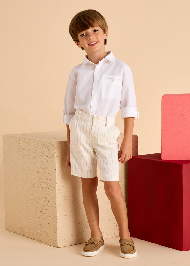 Mayoral Mini Long Sleeve Linen Shirt_ 3121-49