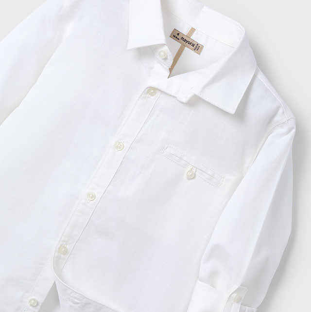 Mayoral Mini Long Sleeve Linen Shirt_ 3121-49