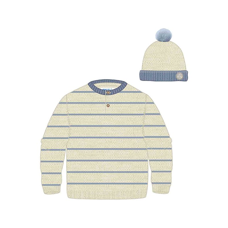 Baby Stripped Jersey Hat Set - NorthBoys