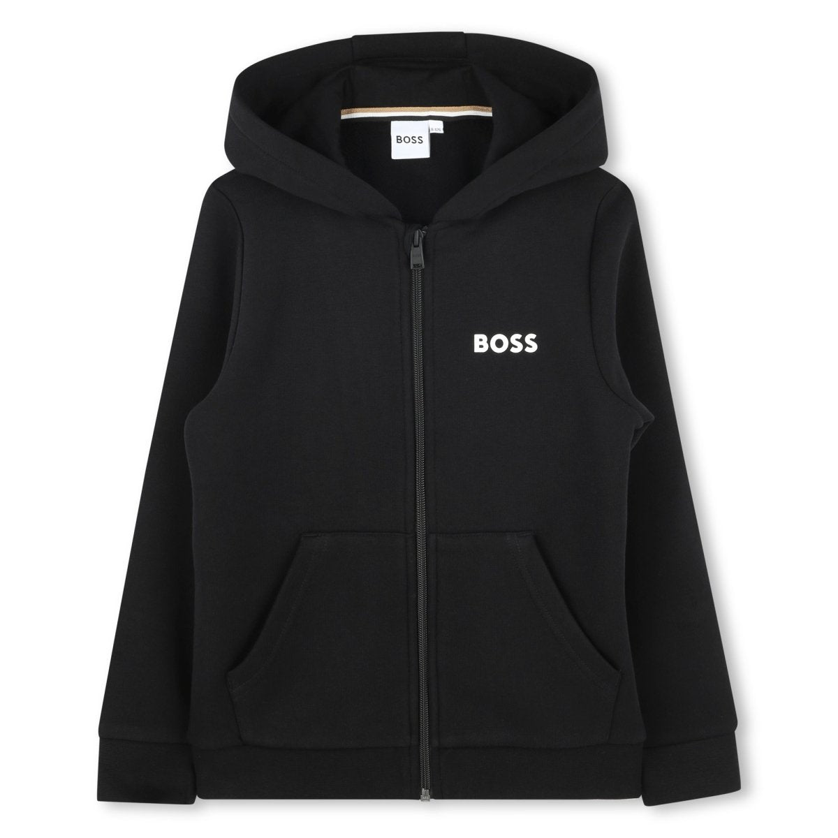 Boys Small Logo Zip Up Black Hoodie - NorthBoys