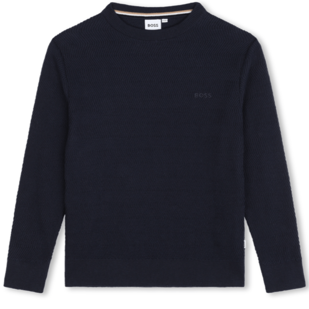 Boys Tone on Tone Logo Sweater - NorthBoys