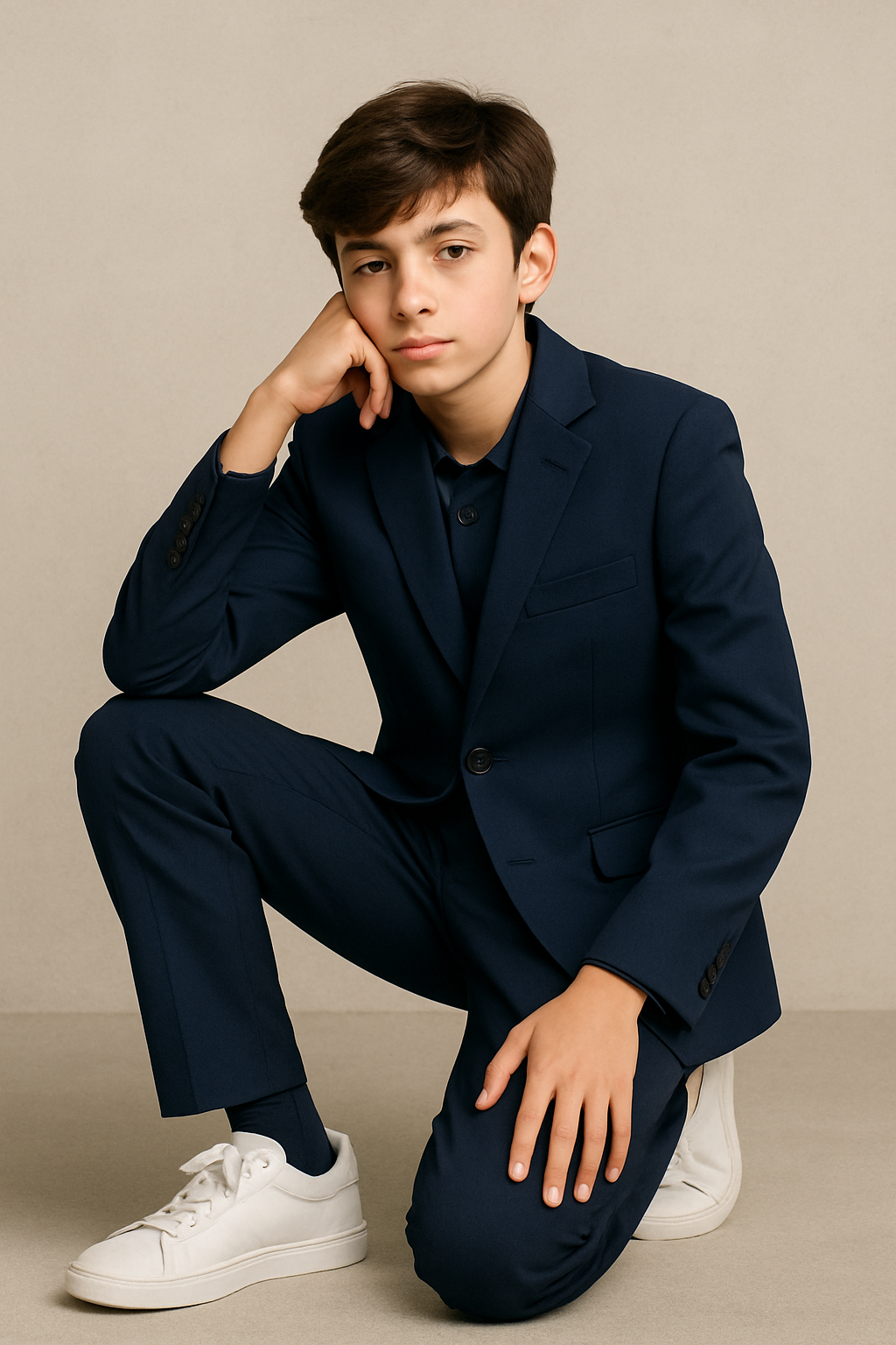 Ben Sherman Boys Skinny Navy Suit_ A0001/X0001