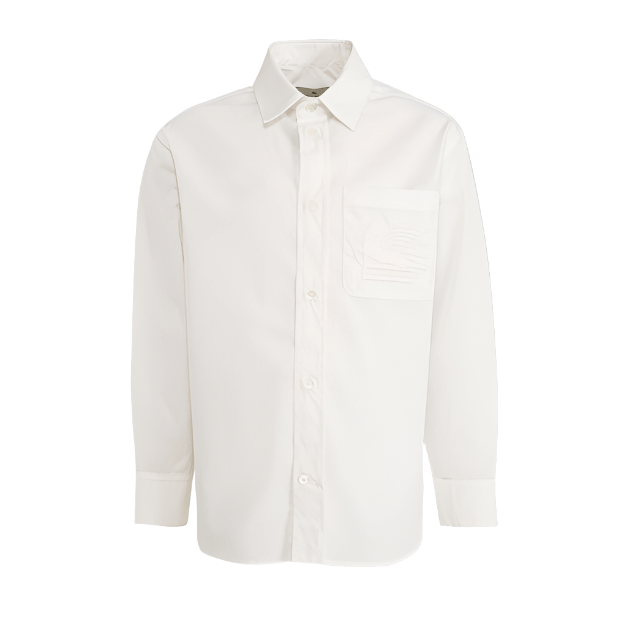 Etro Boys Long Sleeve White Shirt with Pegaso Embroidery_ GU5P20 - NorthBoys