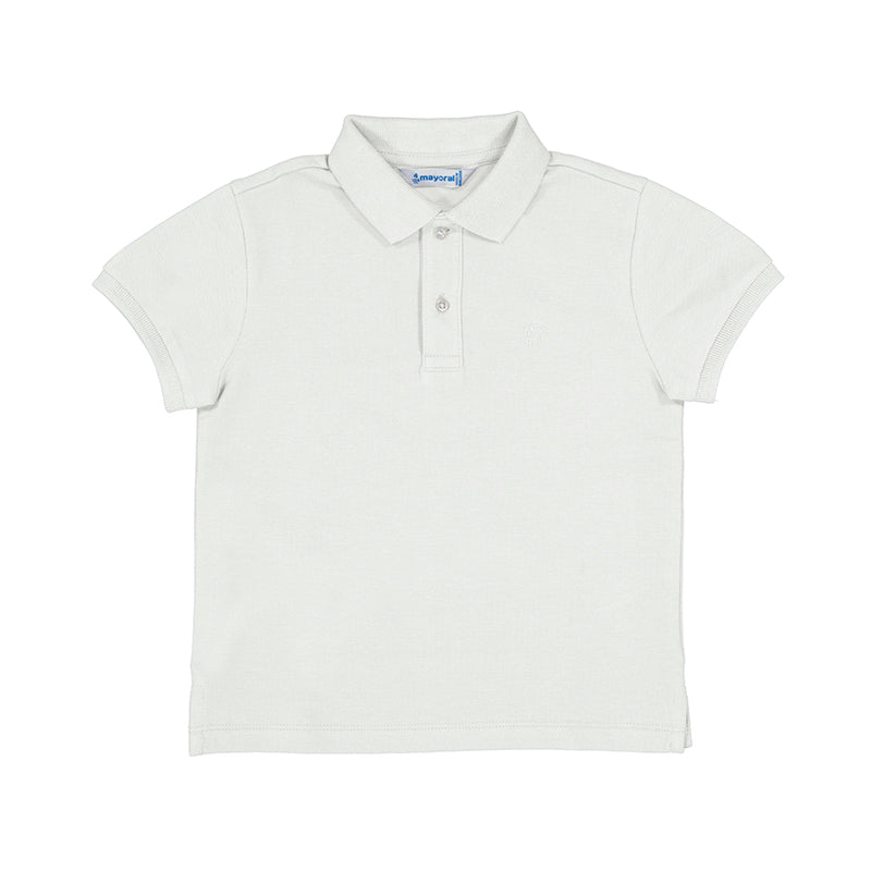 Mayoral Mini Basic White Short Sleeve Polo