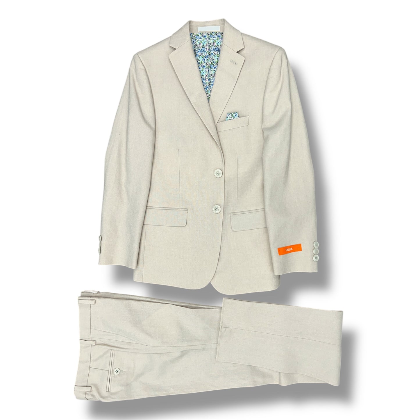 Tallia Boys Khaki Linen Suit