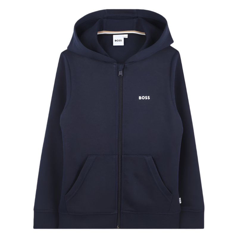 Hugo Boss Boys Classic Zip Up Hoodie_ J51958