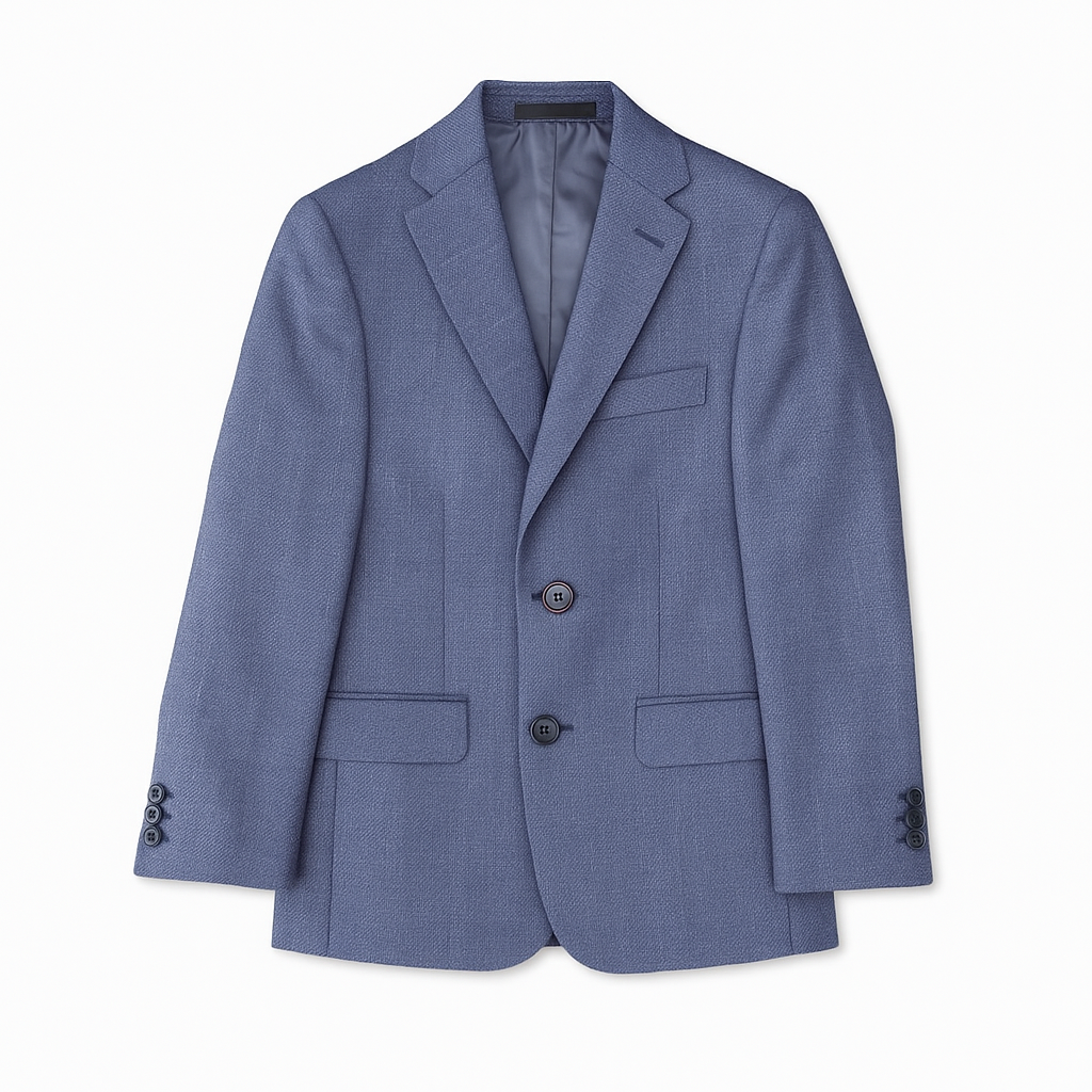 Michael Kors Boys Blue Plain Wool Sports Jacket-NorthBoys