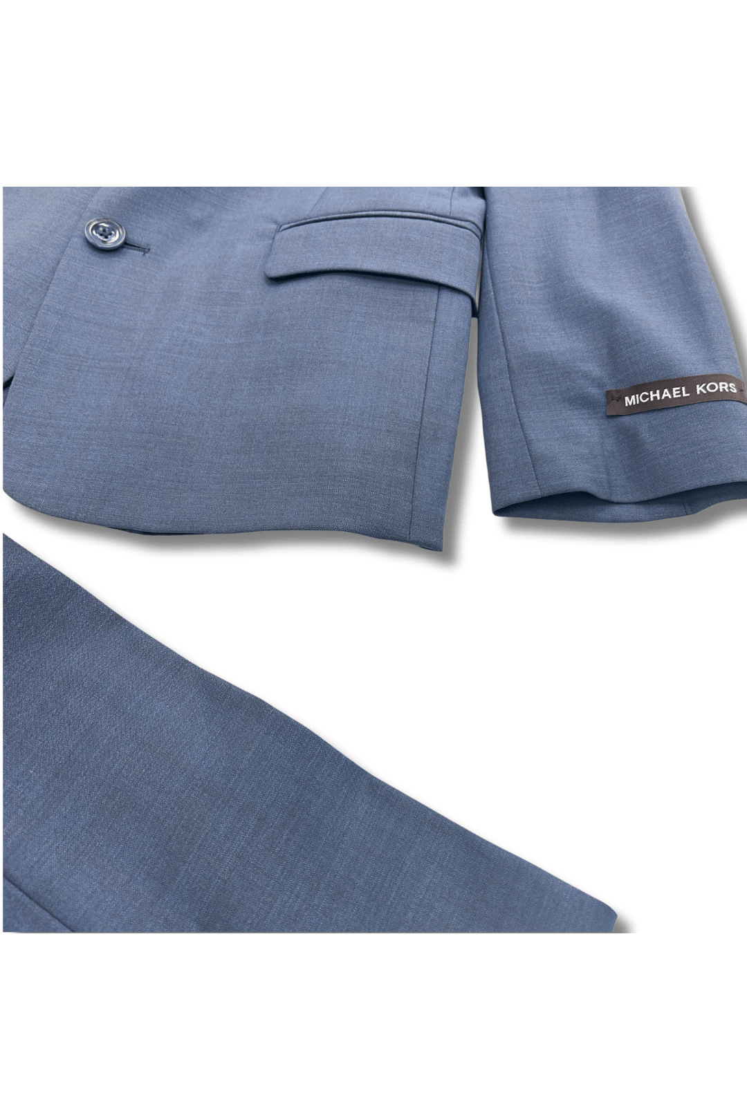 Michael Kors Boys Bright Blue Solid Wool Suit-NorthBoys