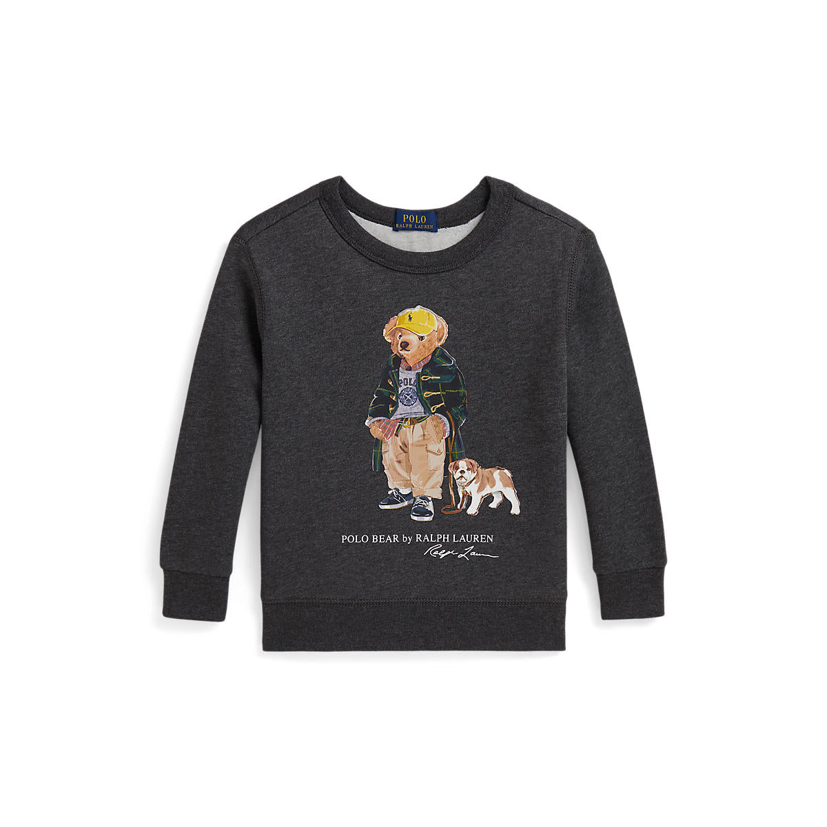 Ralph Lauren Boys Polo Bear Heathered Fleece Sweatshirt