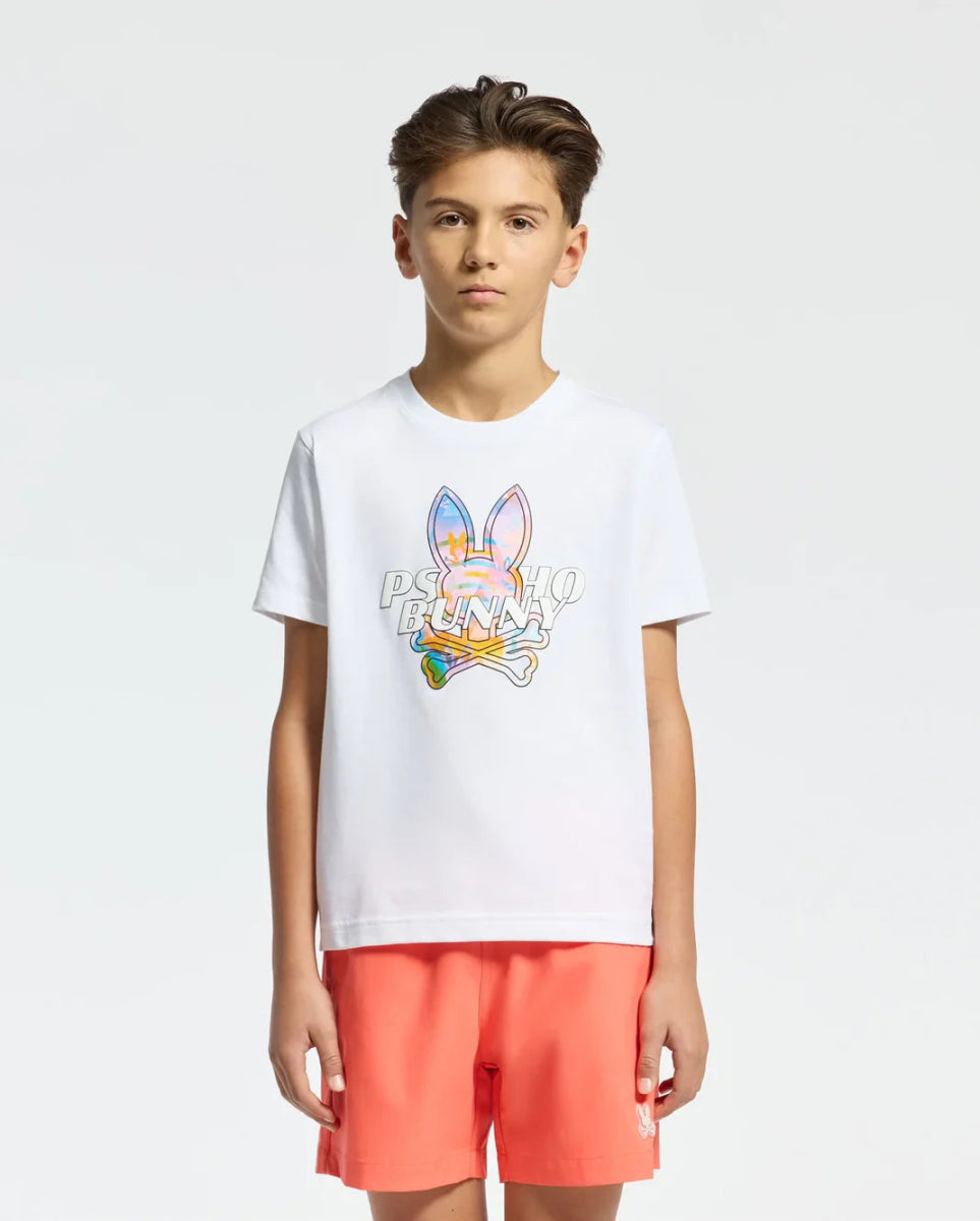 Psycho Bunny Kids Milos Graphic T-Shirt_ B0U456F200 - 100 - NorthBoys