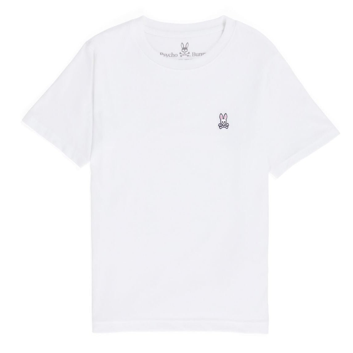 Psycho Bunny Kids White Classic Crew Neck T-Shirt_ B0U014CRPC - 100 - NorthBoys