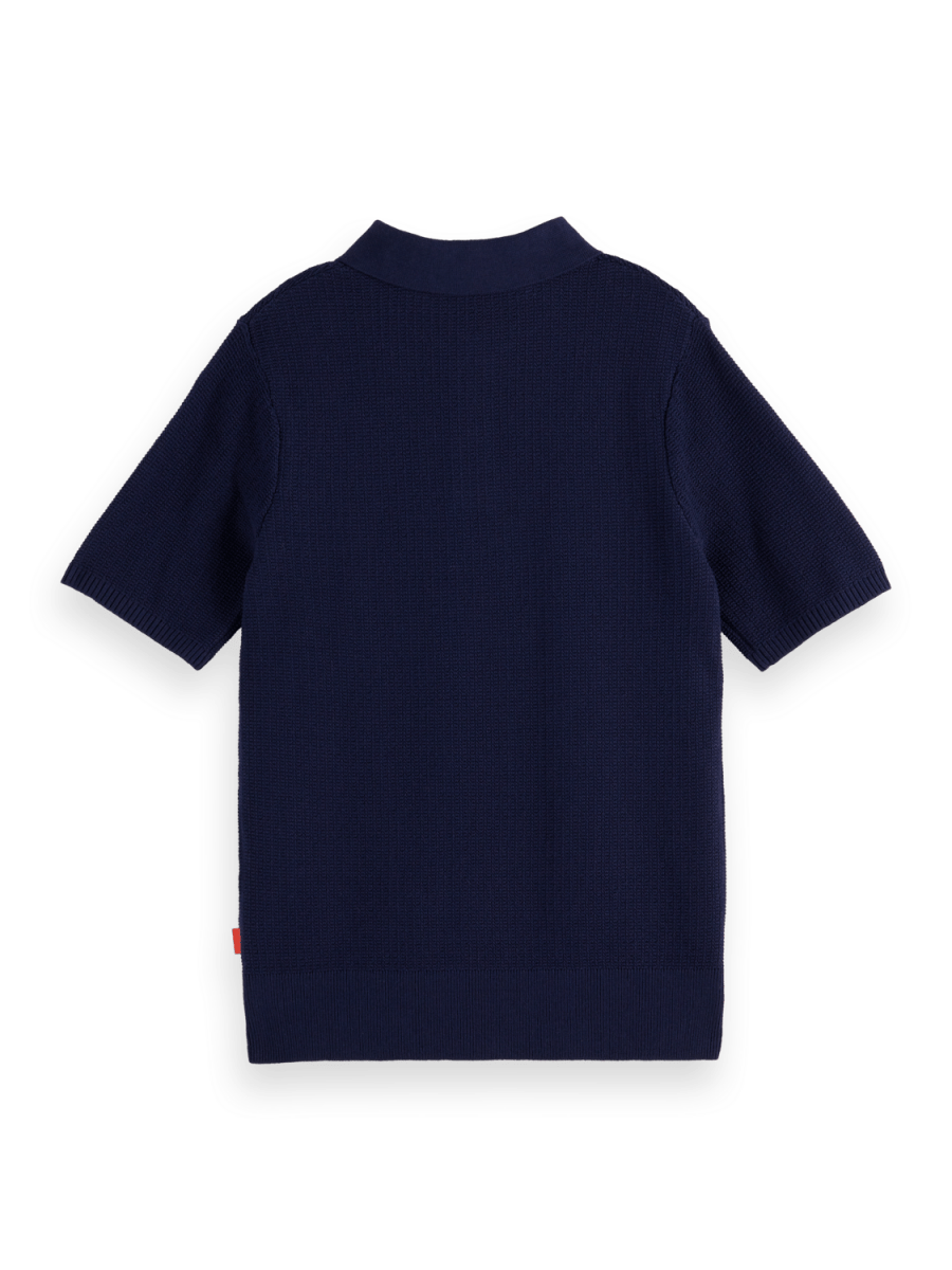 Scotch & Soda Boys Structured Knitted Polo_ 179508 - NorthBoys