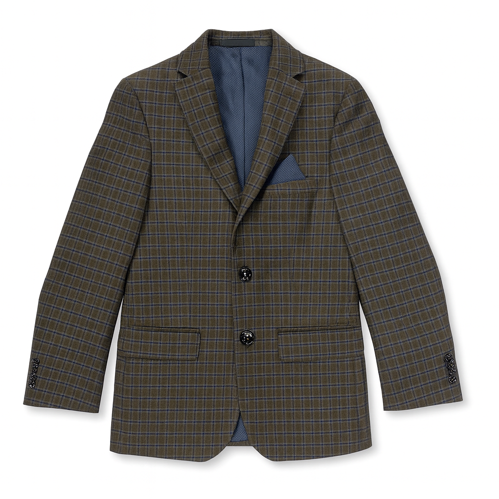 Tallia Boys Brown/Navy Window Sports Jacket-NorthBoys