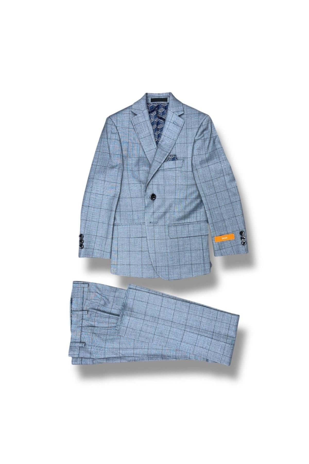 Tallia Boys Skinny Light Blue Sharkskin Suit_ CZ0096-NorthBoys