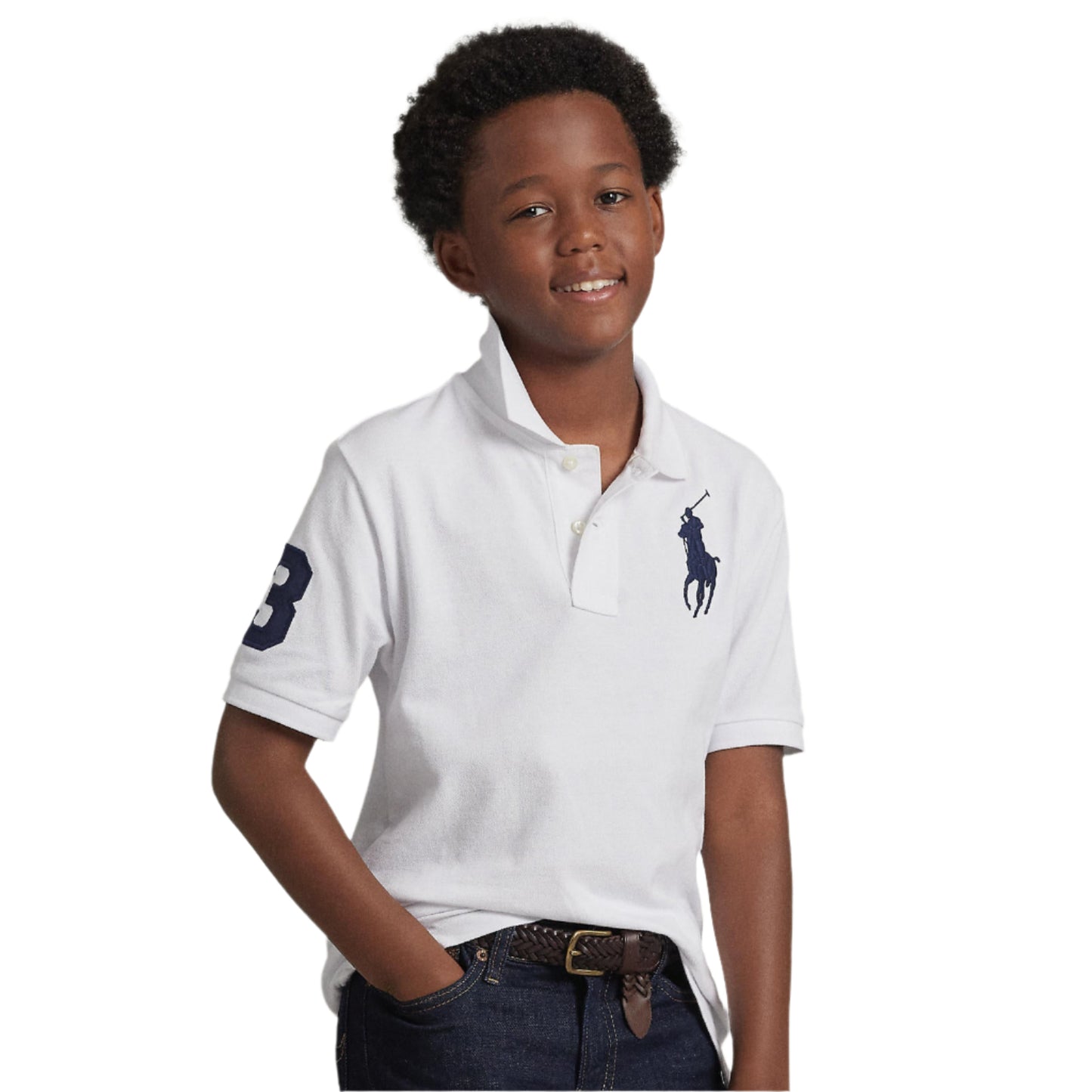 Ralph Lauren Boys Big Pony Cotton Mesh Polo Shirt