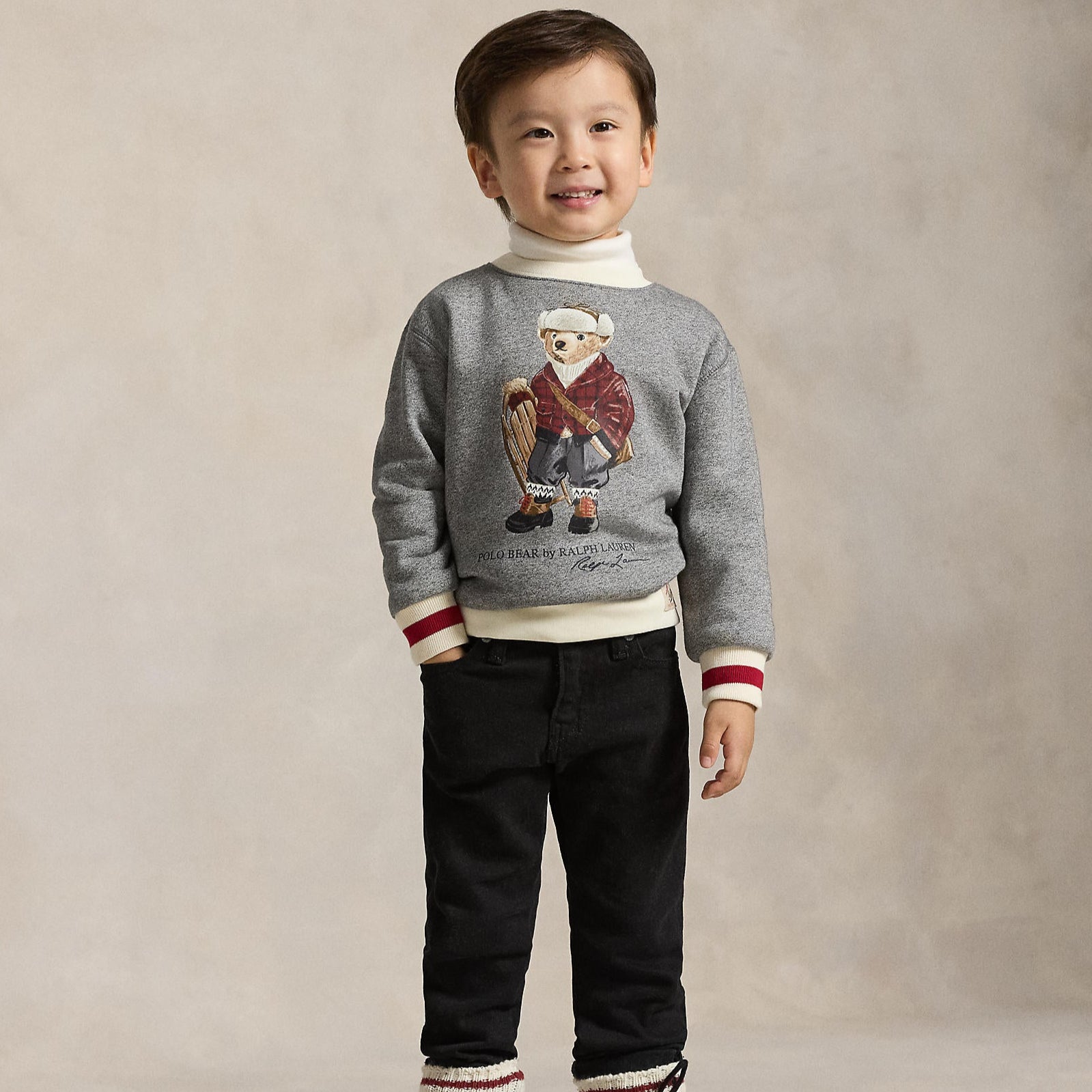 Ralph Lauren Boys Polo Bear Fleece Sweatshirt