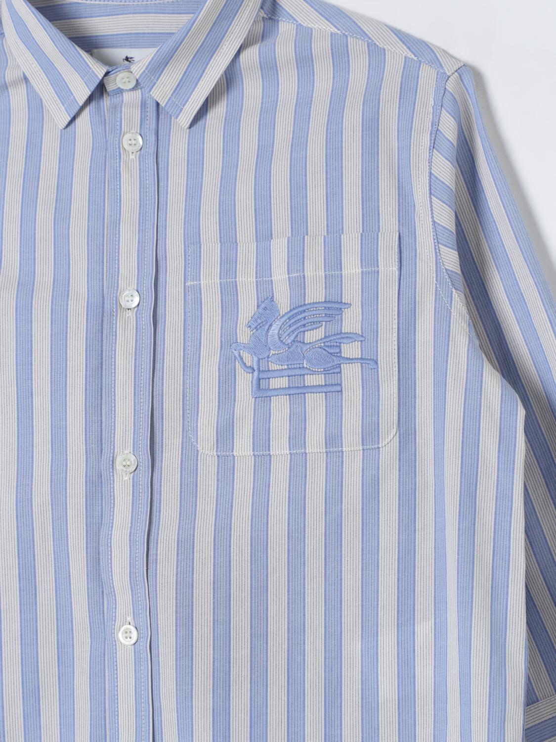 Etro Boys Long Sleeve Striped Shirt_ GU5P30=101CE