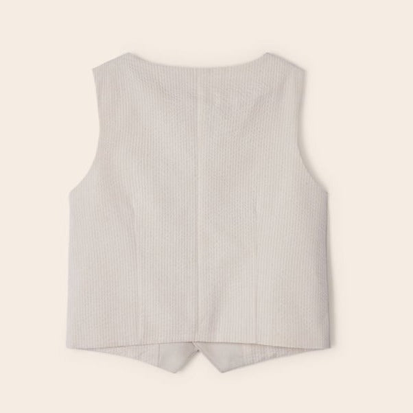 Mayoral Mini Beige Tailored Vest_3349-43