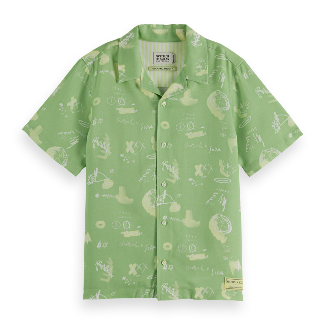 Scotch & Soda Boys Printed Short Sleeve Shirt_ 179466