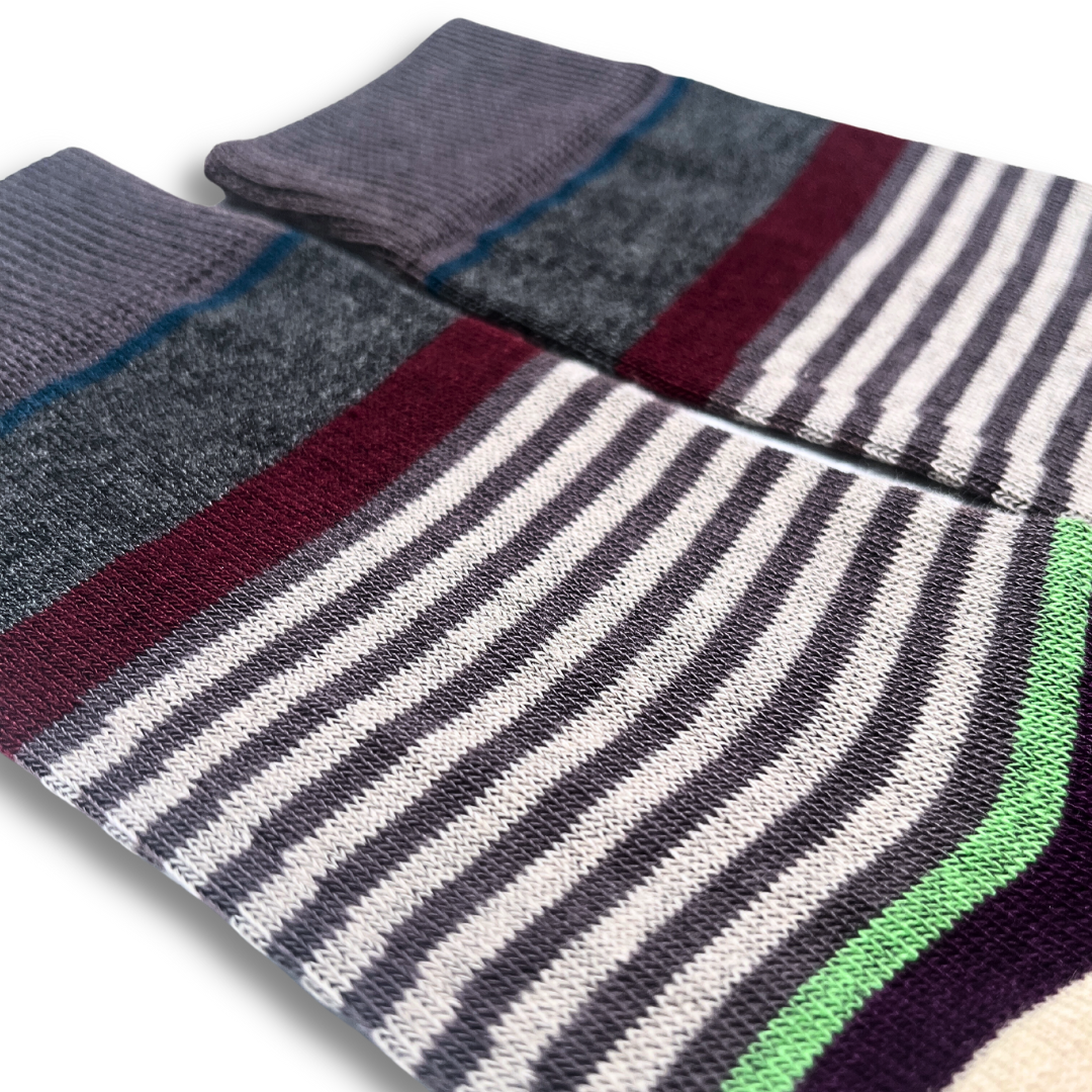 Vannucci Boys Striped Black/Grey Socks _SS1203