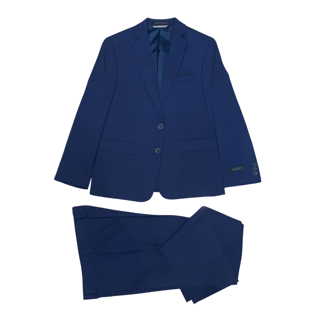 Marc New York Boys Husky Solid Blue Suit WH003