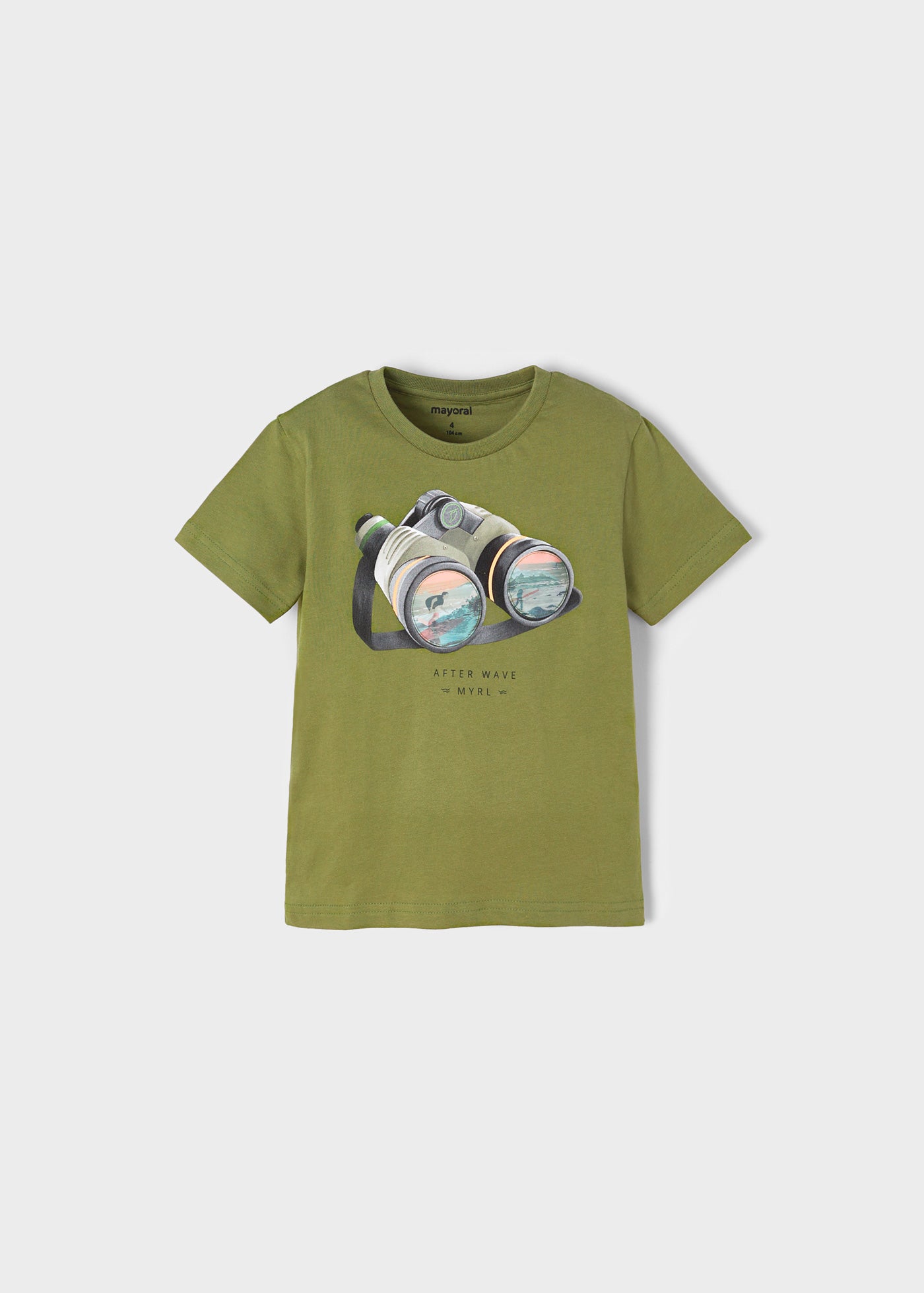 Mayoral Mini T-Shirt w/ Binoculars_ Green 3018-83