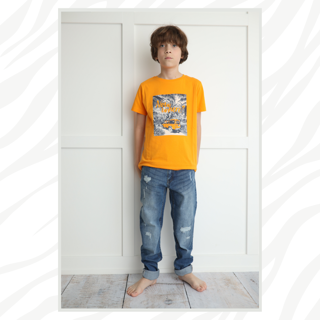 Nukutavake Boys Yellow "Youth" T-Shirt