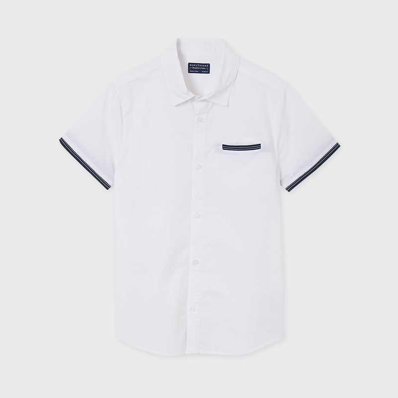 Nukutavake Boys Short Sleeve White Dress Shirt