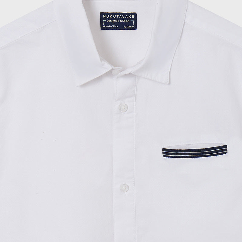 Nukutavake Boys Short Sleeve White Dress Shirt