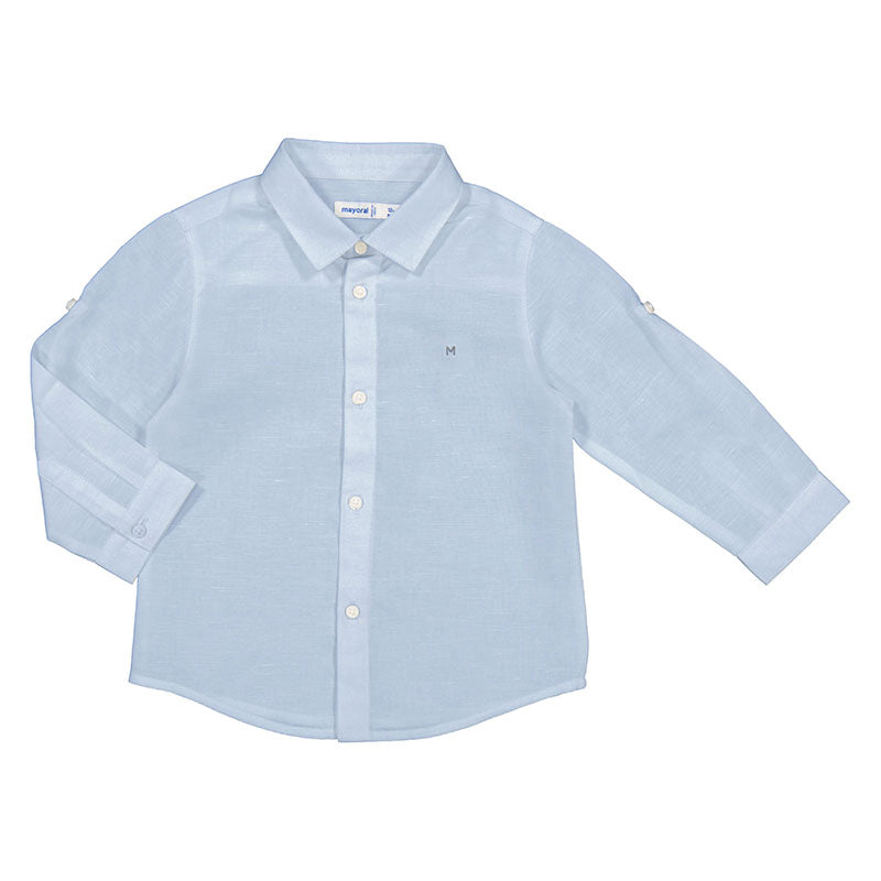 Mayoral Baby Basic Long Sleeve Dress Shirt _Light Blue 6117-41
