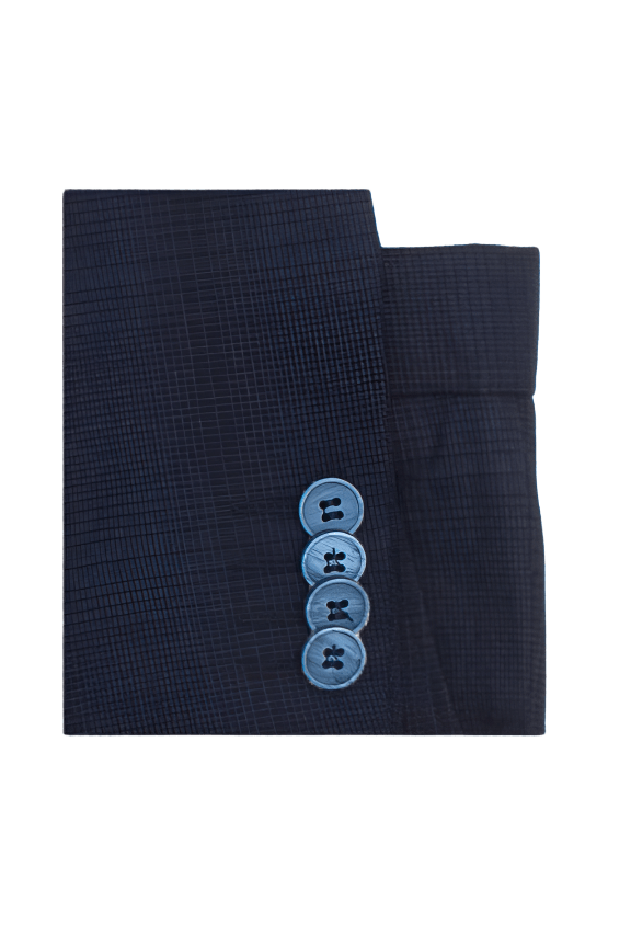 Isaac Mizrahi Boys Slim 2 Piece Navy Check Suit-NorthBoys