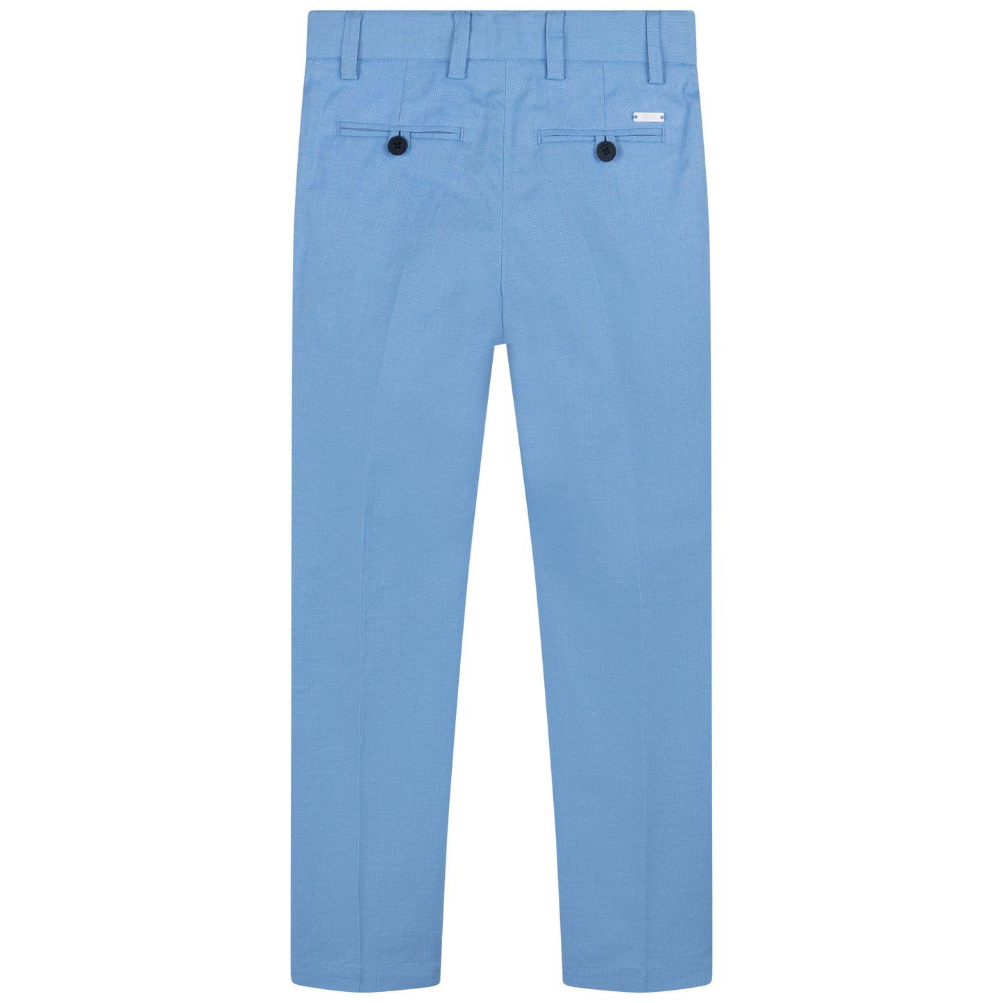 Hugo Boss Boys Oxford 2 Piece Slim Suit_ Pale Blue J26465/J24767-784