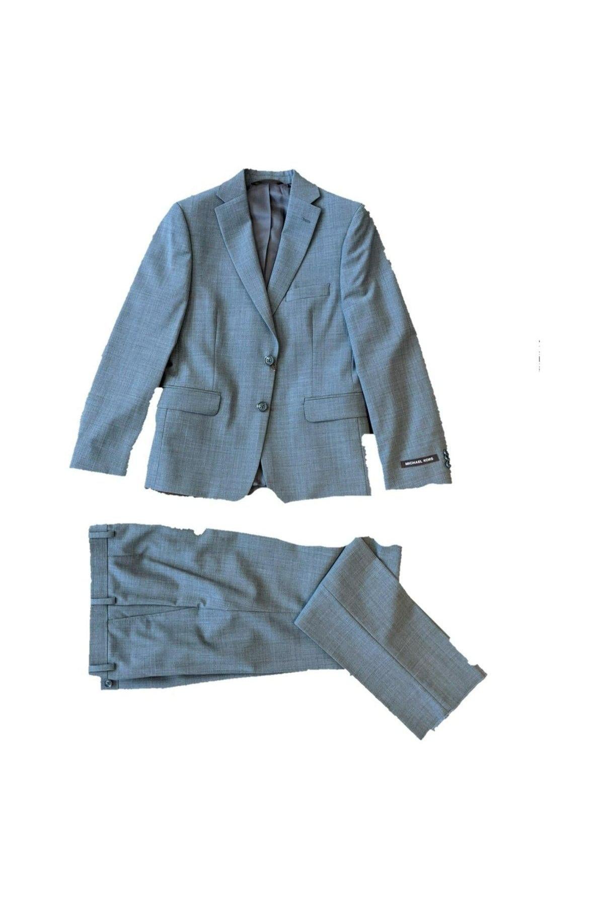 Michael Kors Boys Grey Wool Neat Suit-NorthBoys