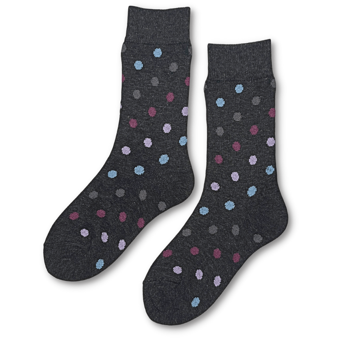 Vannucci Boys Polka Dot Grey Socks _SS1221 - NorthBoys