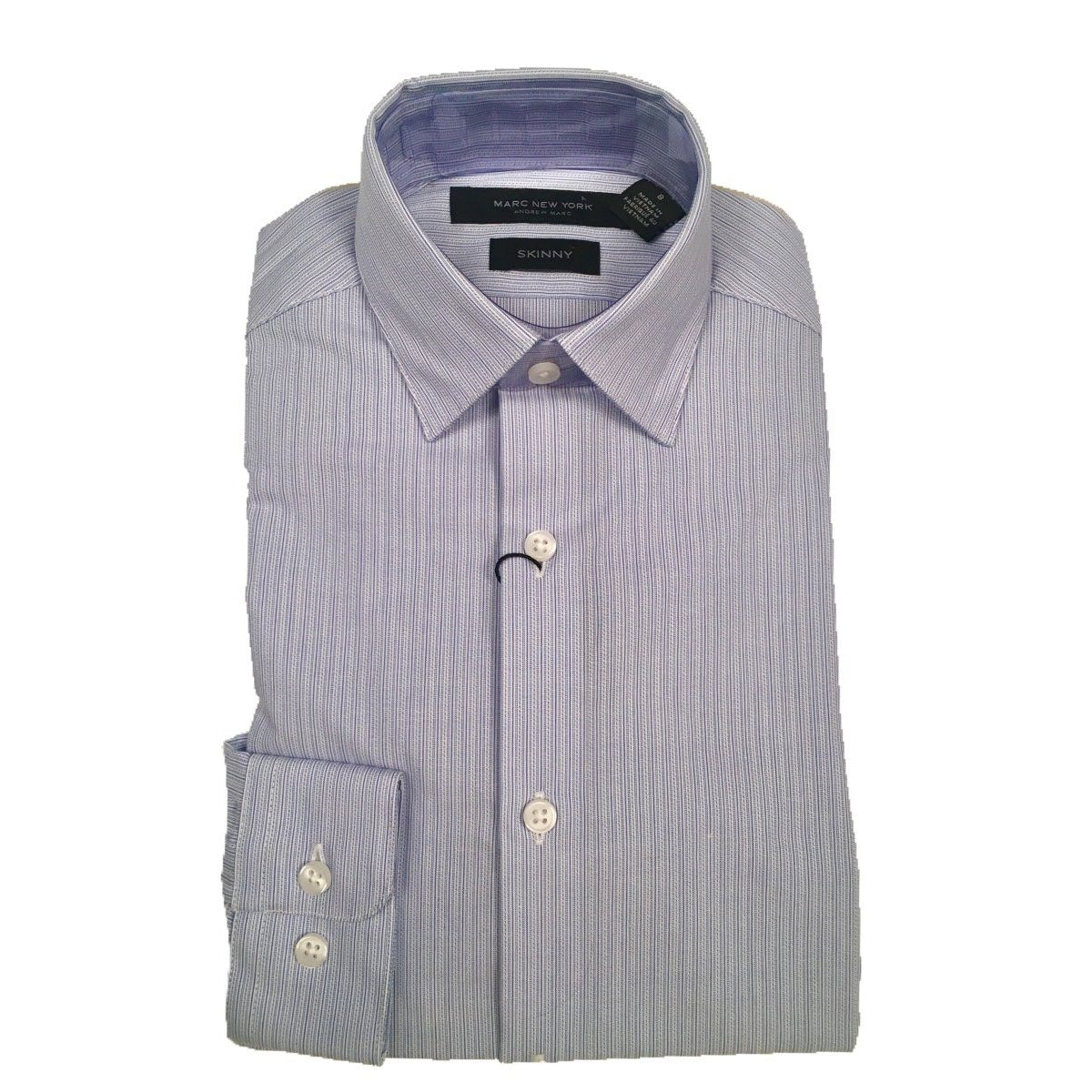 Marc New York Boys Skinny Stripe Blue Shirt Dress Shirts Marc New York