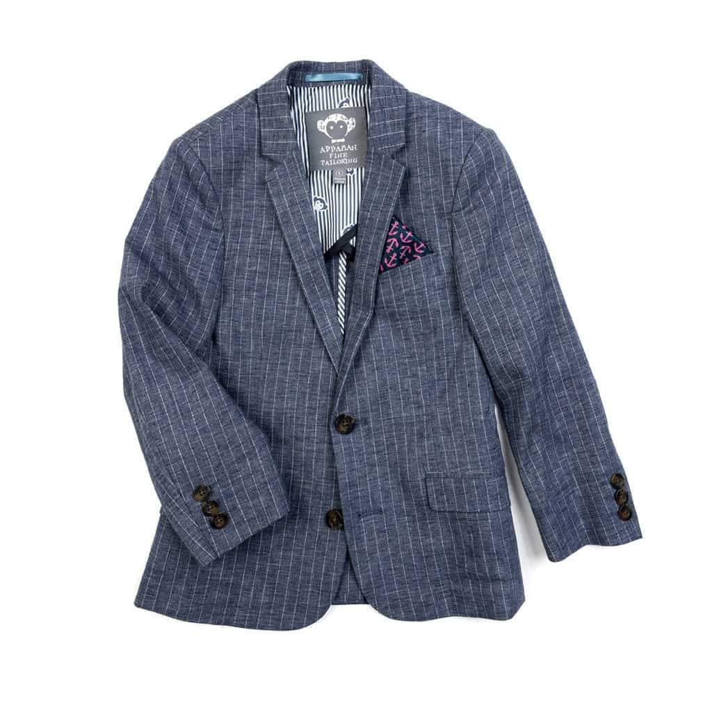 Appaman Boys Chambray Stripe Linen Sports Jacket Sports Jackets Appaman