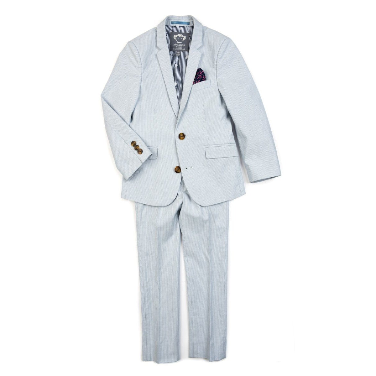 Appaman Boys Sky Blue Stripe Slim Mod Suit Suits (Boys) Appaman