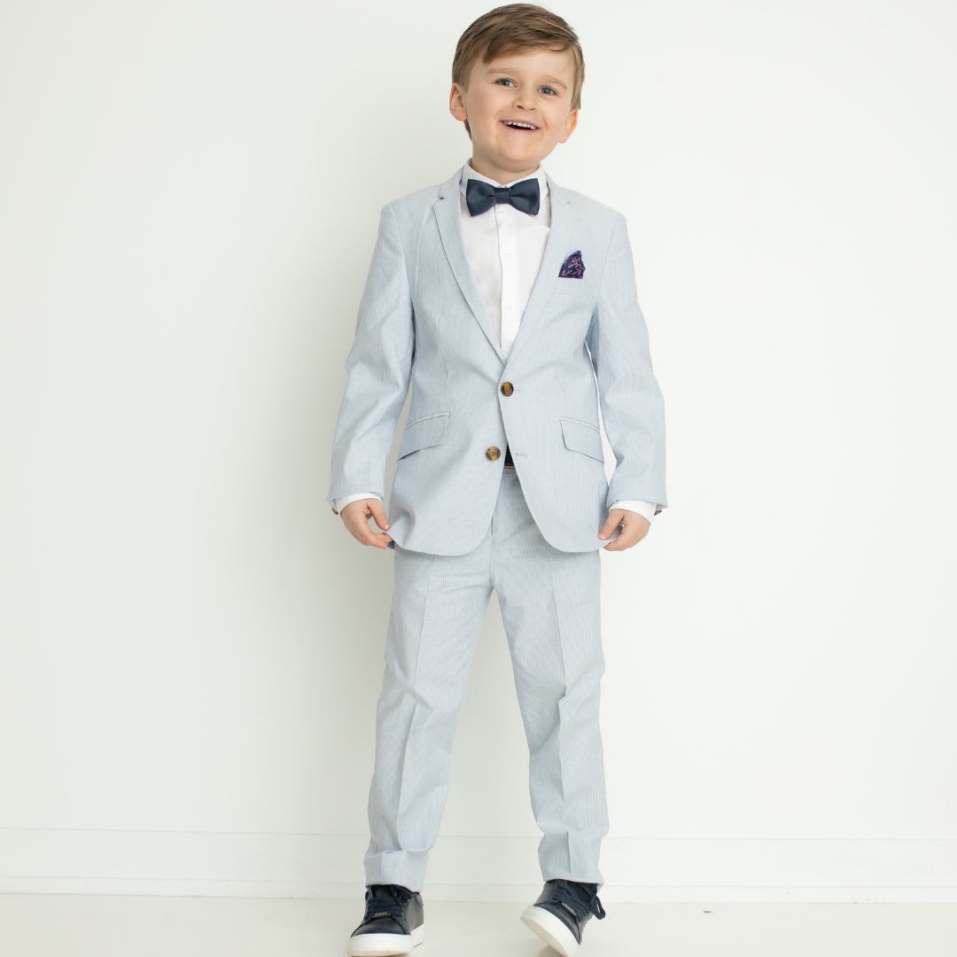 Appaman Boys Sky Blue Stripe Slim Mod Suit V8SU10