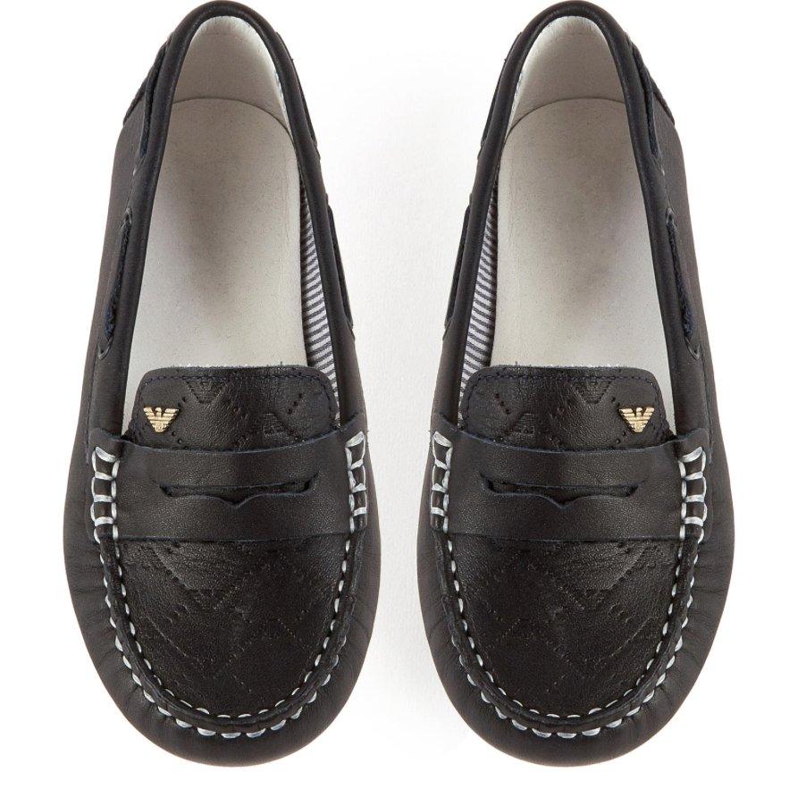 Armani Junior Leather Loafer 161 C4501 Footwear - Youth - Designer Armani Junior