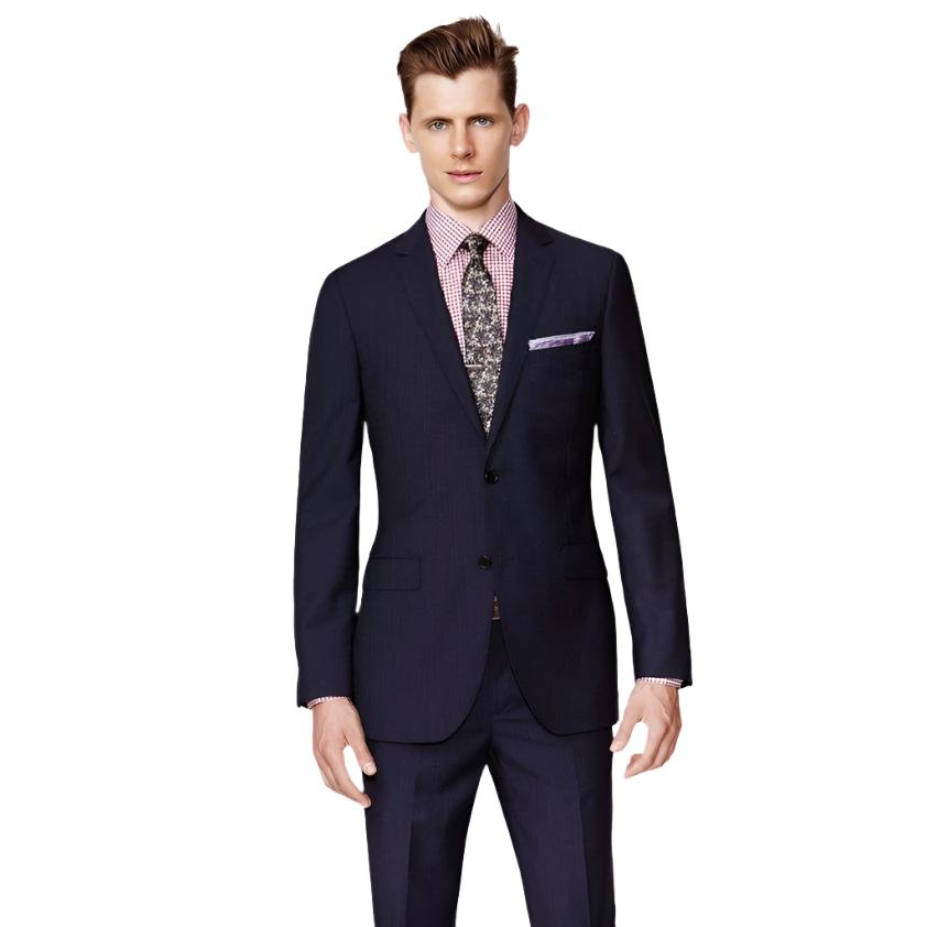 Betenly Modern Fit Slim Mens Wool Suit Suits (Men) Paul Betenly Blk 40R