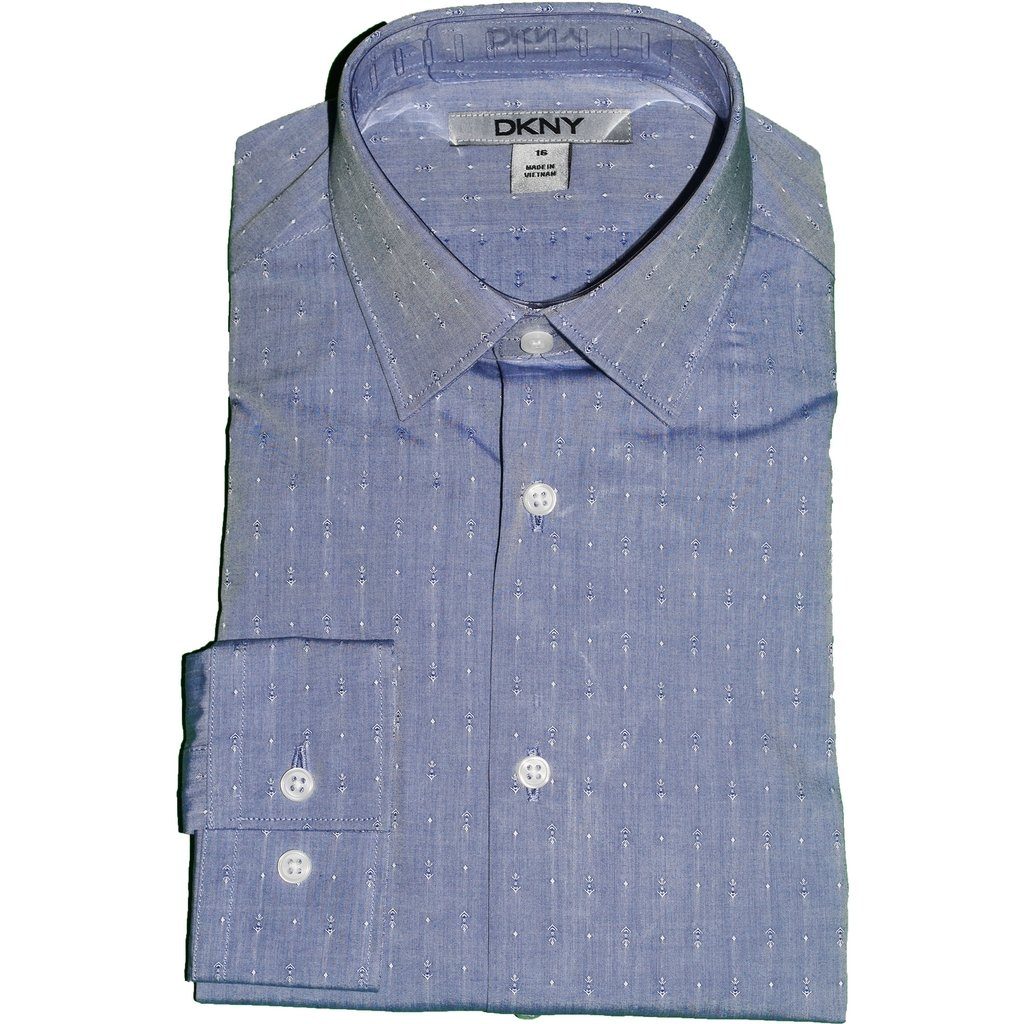 DKNY Boys Shirt 171 SY0253 Dress Shirts DKNY Blue 12R