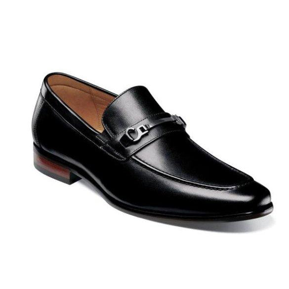 Florsheim Men's Postino Moc Toe Bit Slip On Footwear - Mens Florsheim 7D Black