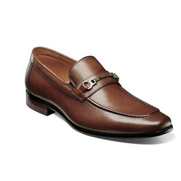 Florsheim Men's Postino Moc Toe Bit Slip On Footwear - Mens Florsheim 7D Cognac