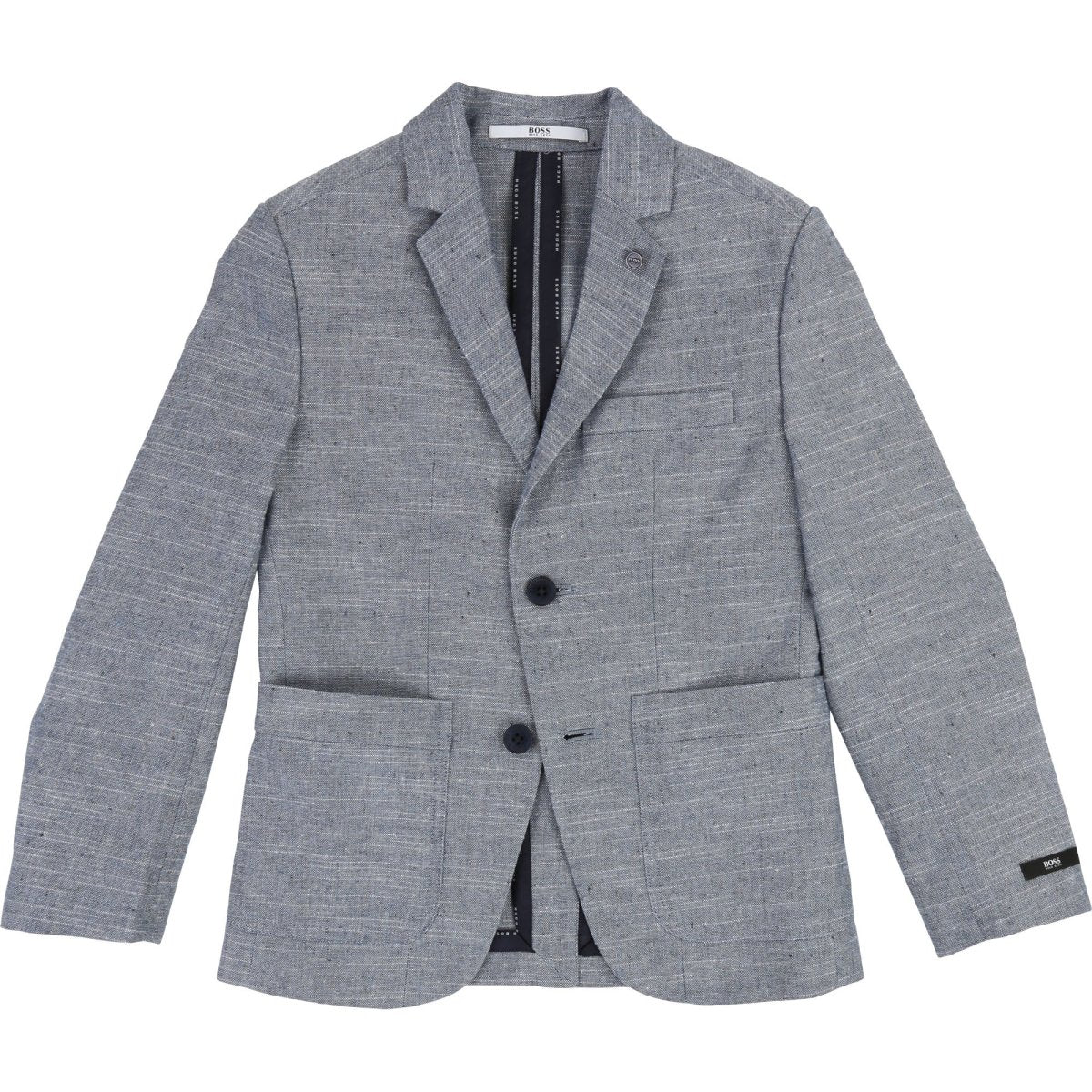 Hugo Boss Boys Slim Cotton Suit Blue/Grey J26371/J24571 Suits (Boys) Hugo Boss