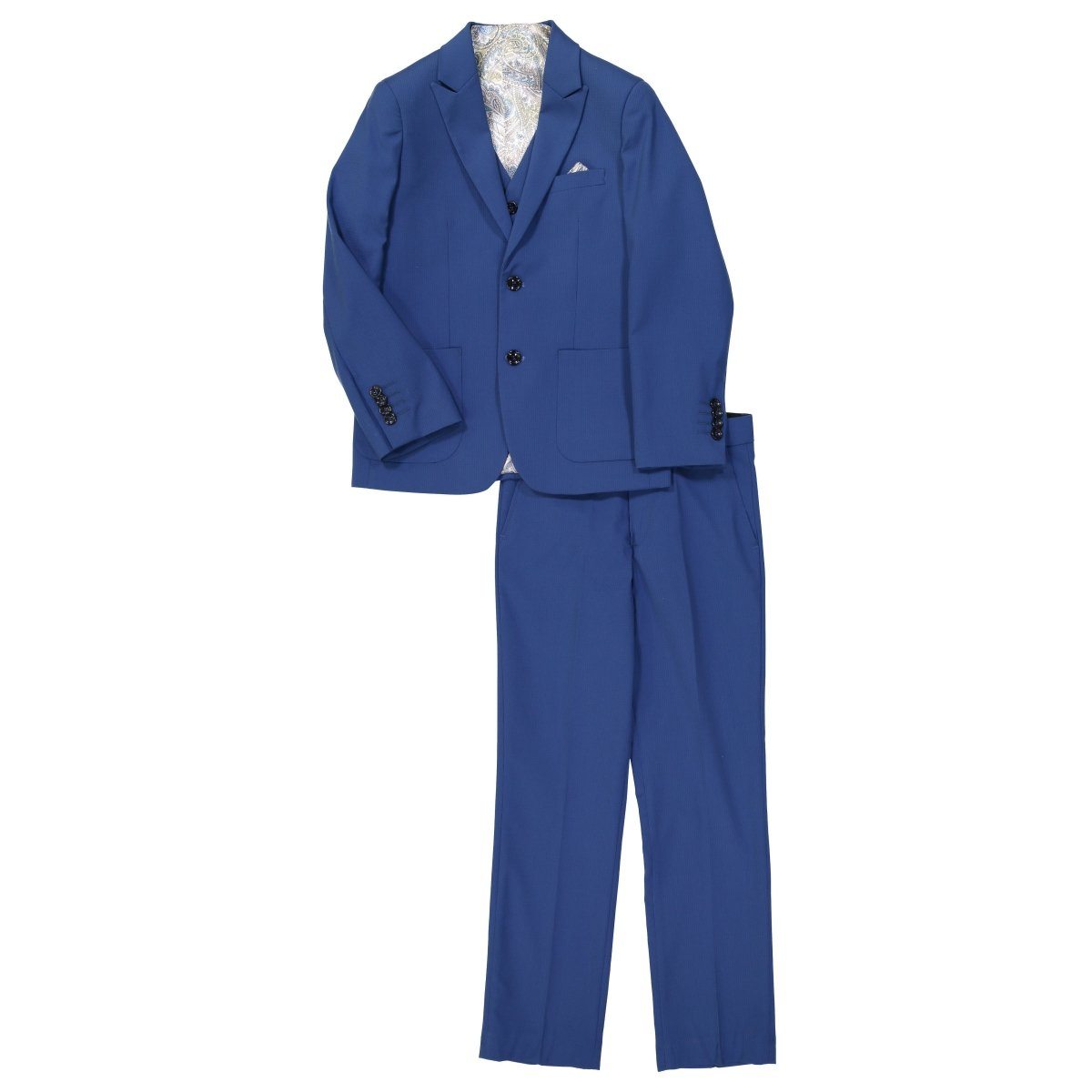 Isaac Mizrahi Boys 3 Piece Slim Cobalt Blue Suit ST2353 Suits (Boys) Isaac Mizrahi