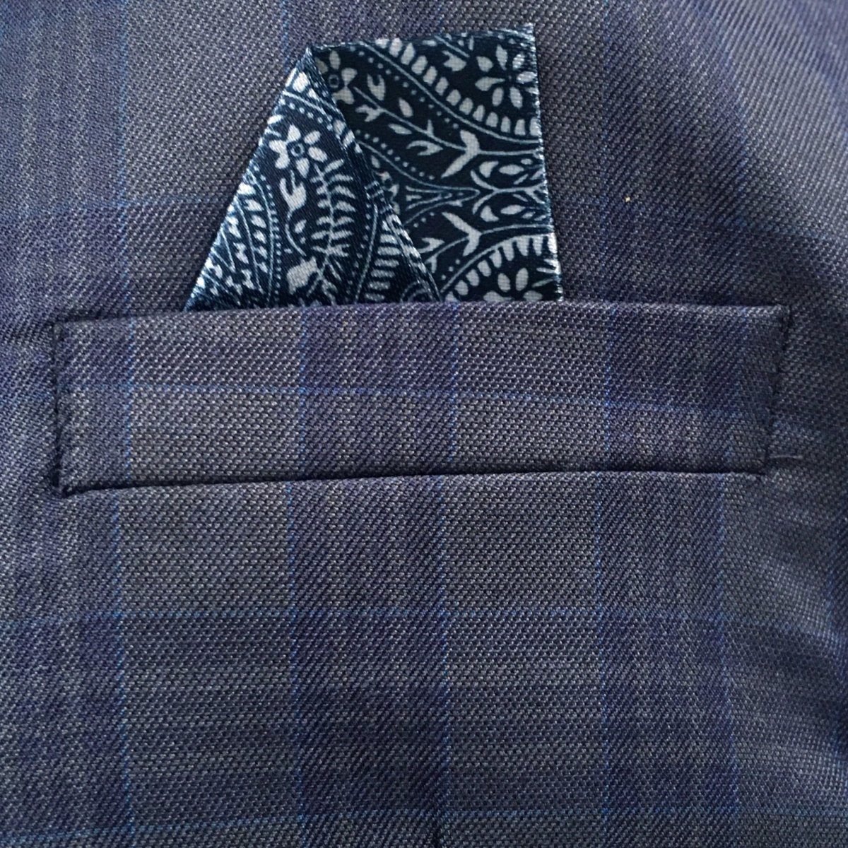 Leo & Zachary Steel Blue Slim Plaid Suit Suits (Boys) Leo & Zachary