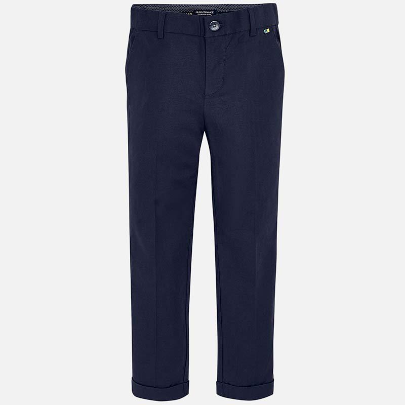 Nukutavake Dressy Navy Cotton/Linen Pants 6509 Cotton Pants Mayoral