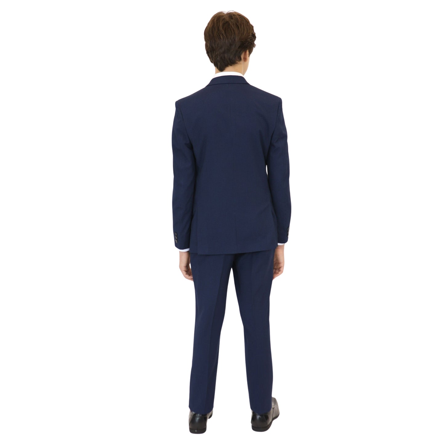 Marc New York Boys Skinny Blue Mini Grid Suit