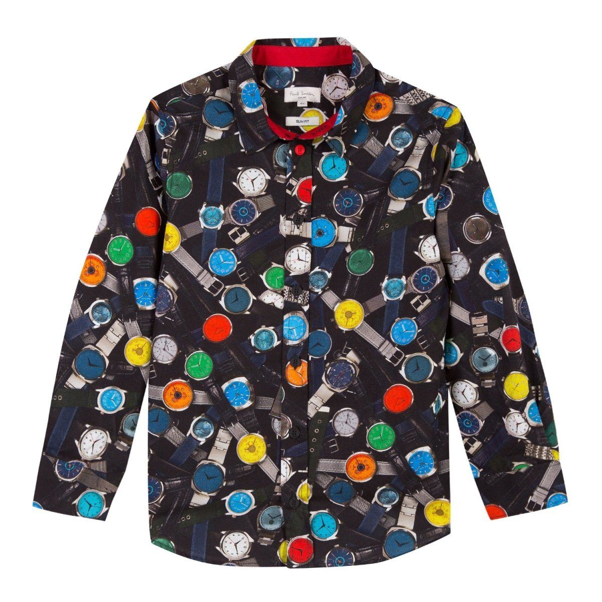 Paul Smith Jr Slayton Slim Fit Dress Shirt 182 Dress Shirts Paul Smith Jr Black 8S